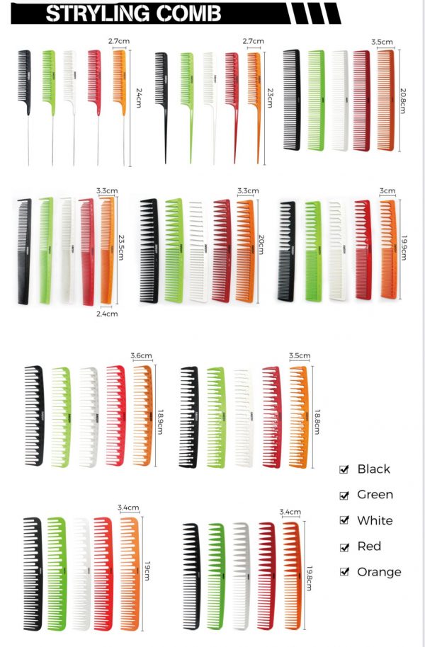 Bandido Styling Comb Colors