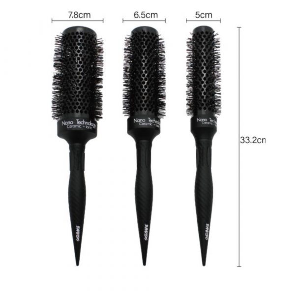 Nano Ceramic Ionic Round Hair Brush – Professional Blow Dry Styling Brush